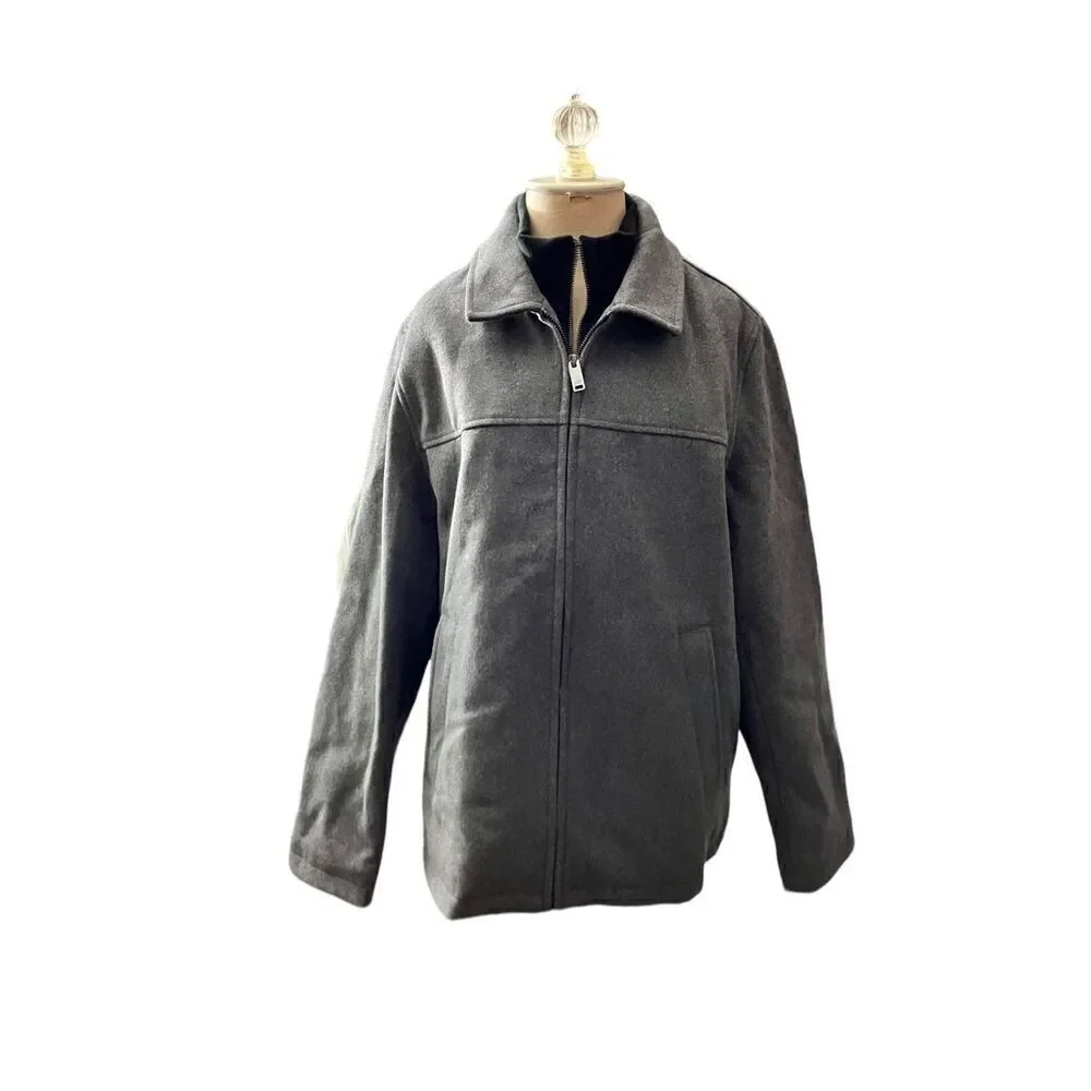 Dockers Men’s Lined Midweight Wool Blend Coat / NWT